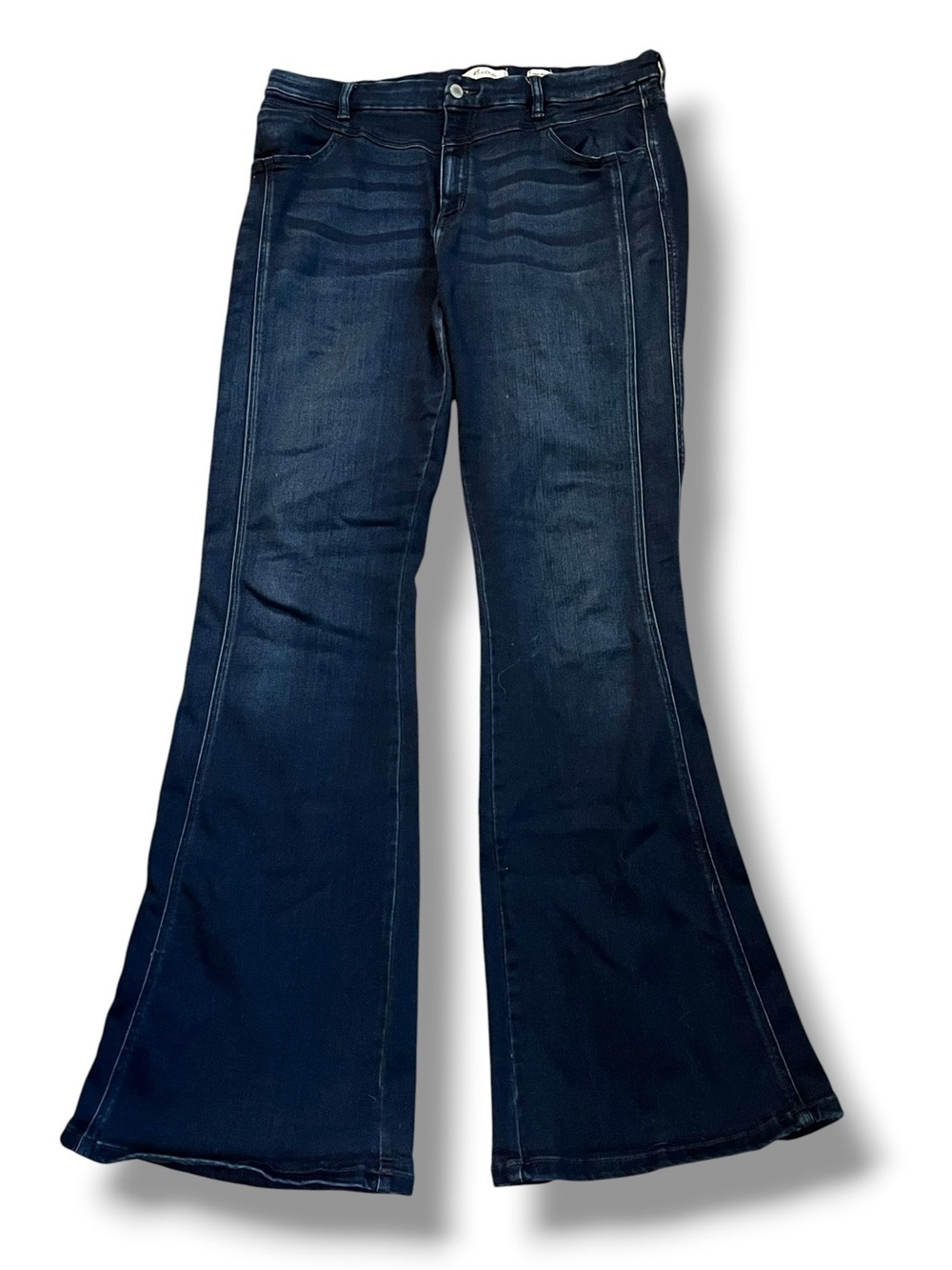 Kancan Signature High Rise Flare Jeans Womens 14/32 Stretch Denim Boho Retro